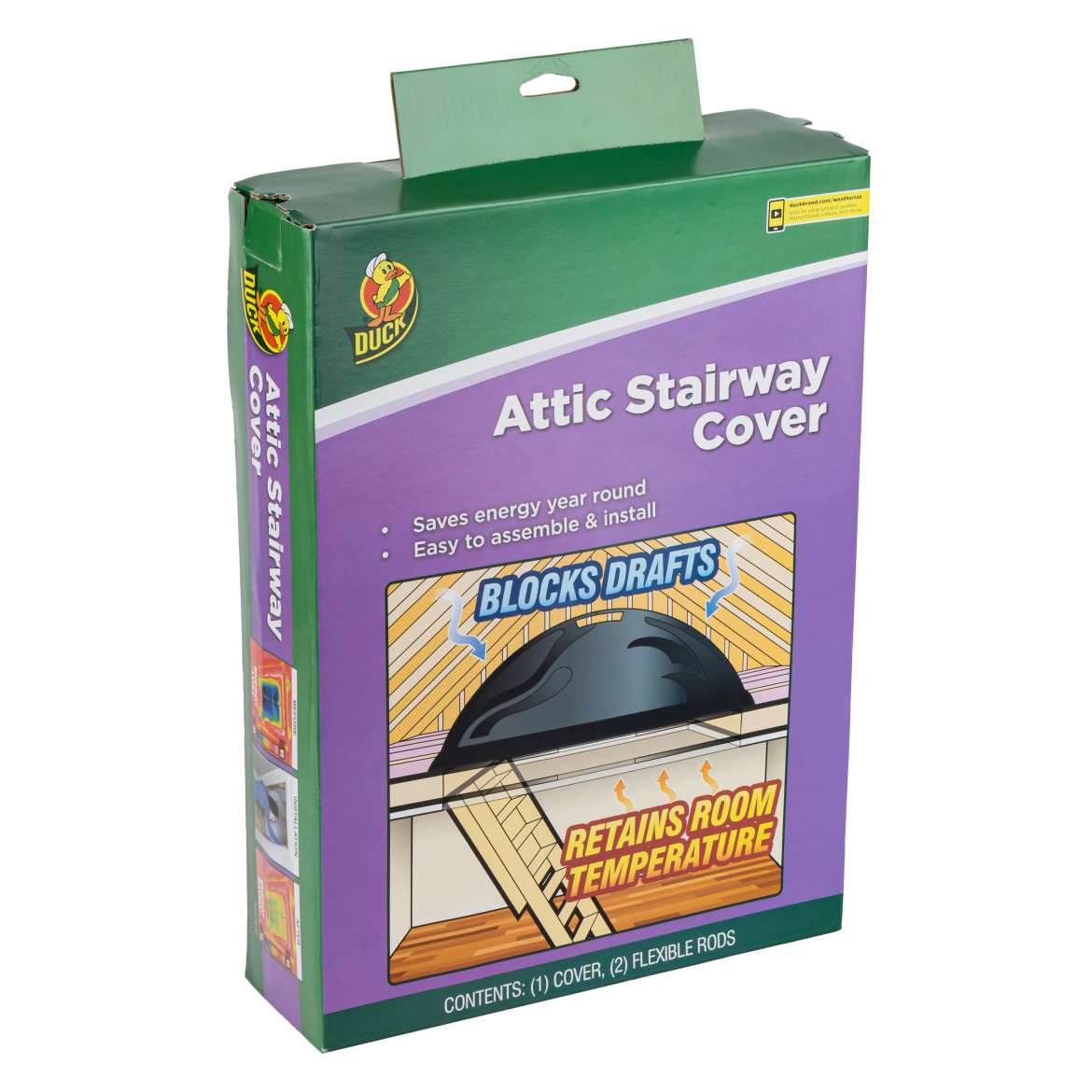 Duck® Brand Attic Stairway Cover - Fits 25.5 in. x 54 in. Openings