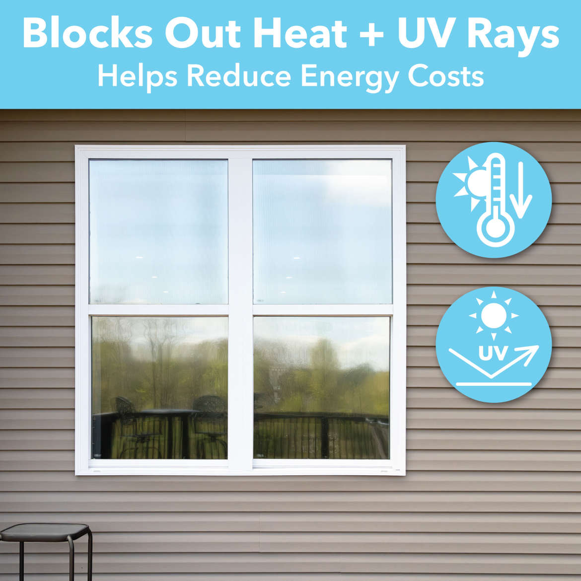 Duck® Brand Heat Control with Privacy UV Window Film