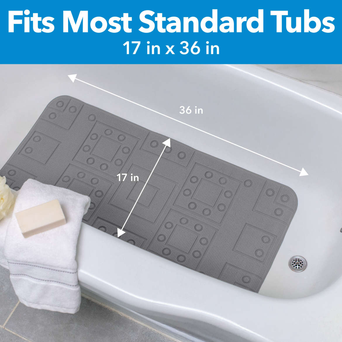 Duck® Brand Safety Grip Tub Mat