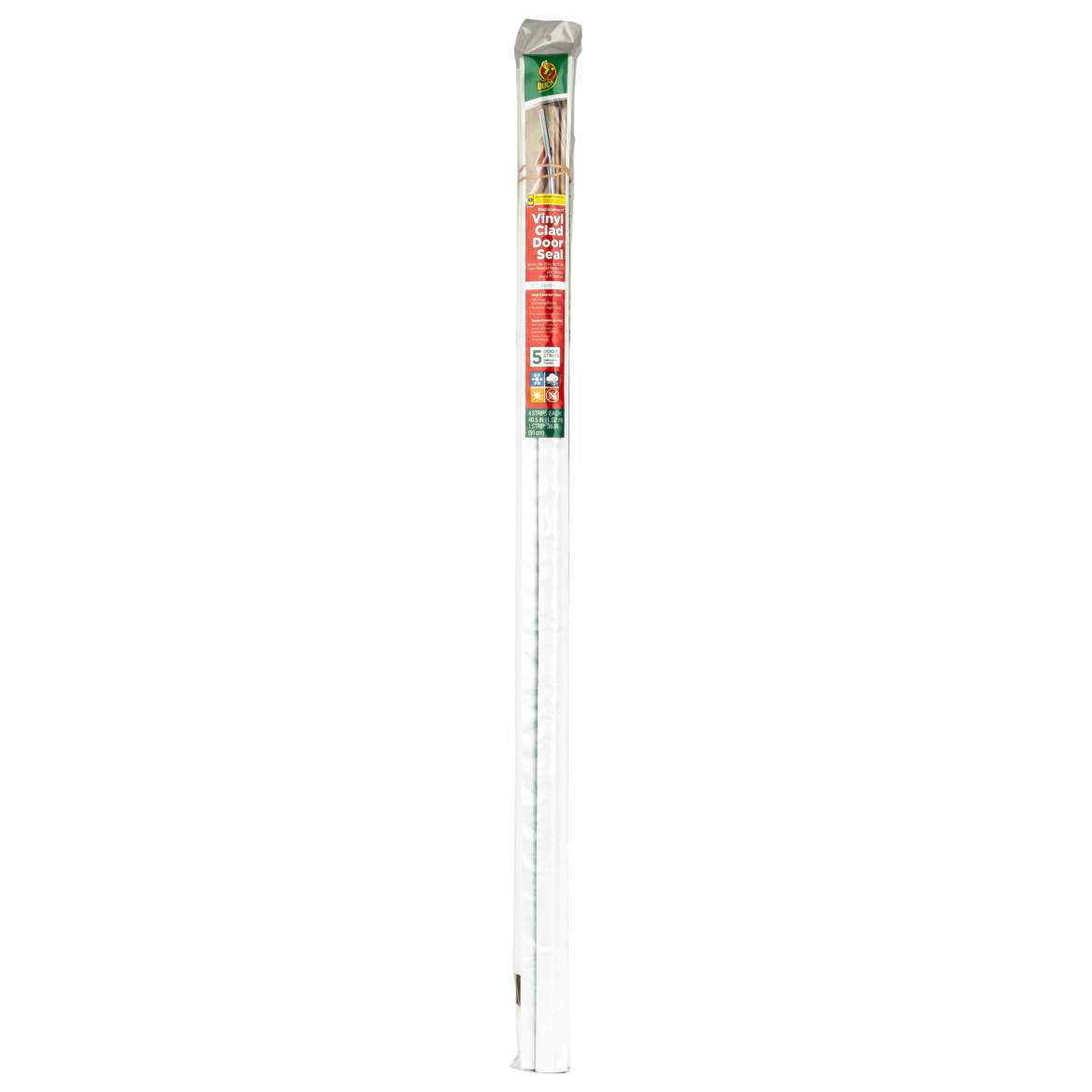 Duck® Brand Replacement Vinyl Clad Door Seal - White, 4 strips (40.5 in.) 1 strip (36 in.)