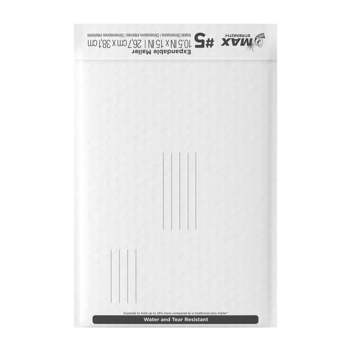 Duck Max® Brand Expandable Poly Bubble Mailer