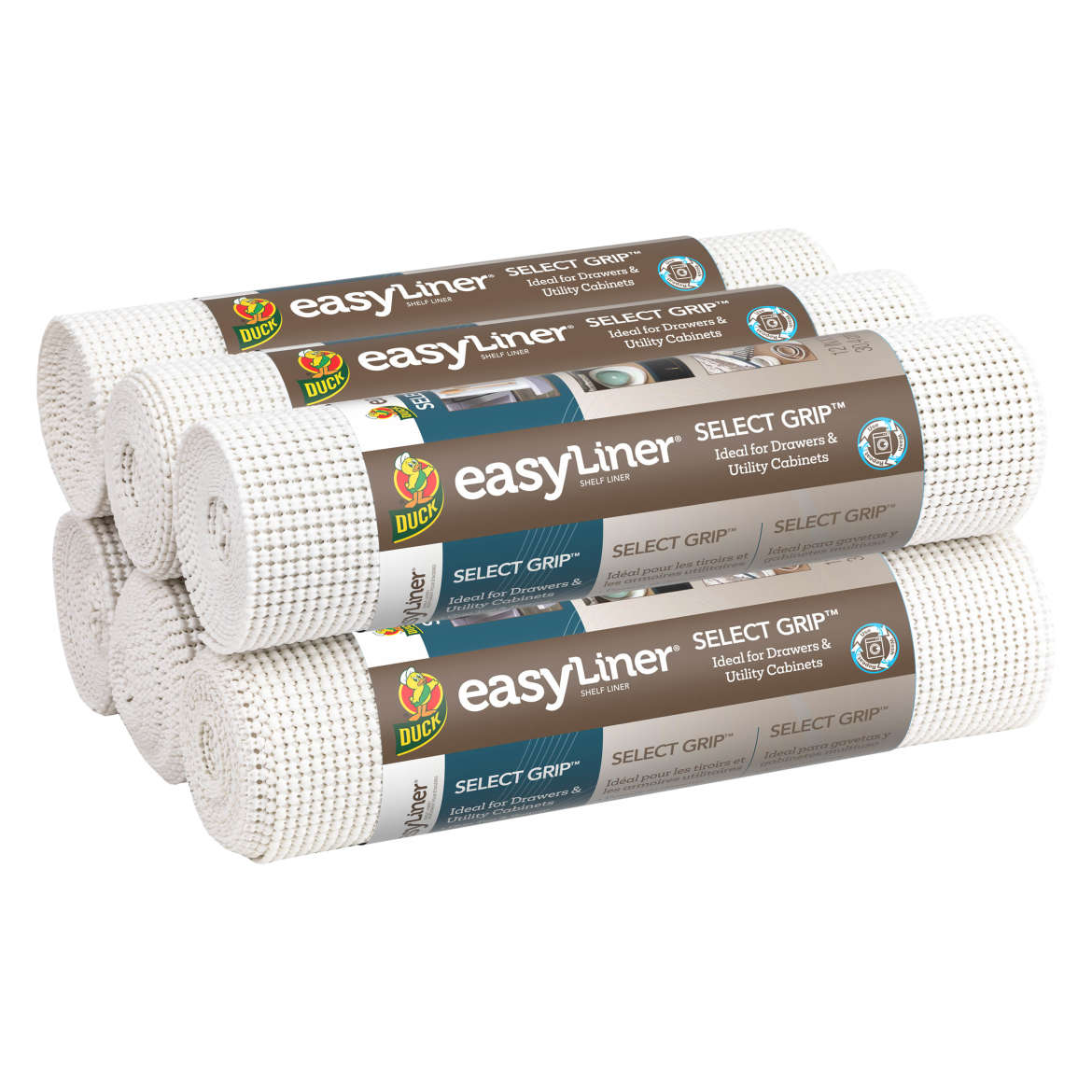 Select Grip™ EasyLiner® Brand Shelf Liner - White, 6 pk, 12 in. x 10 ft.