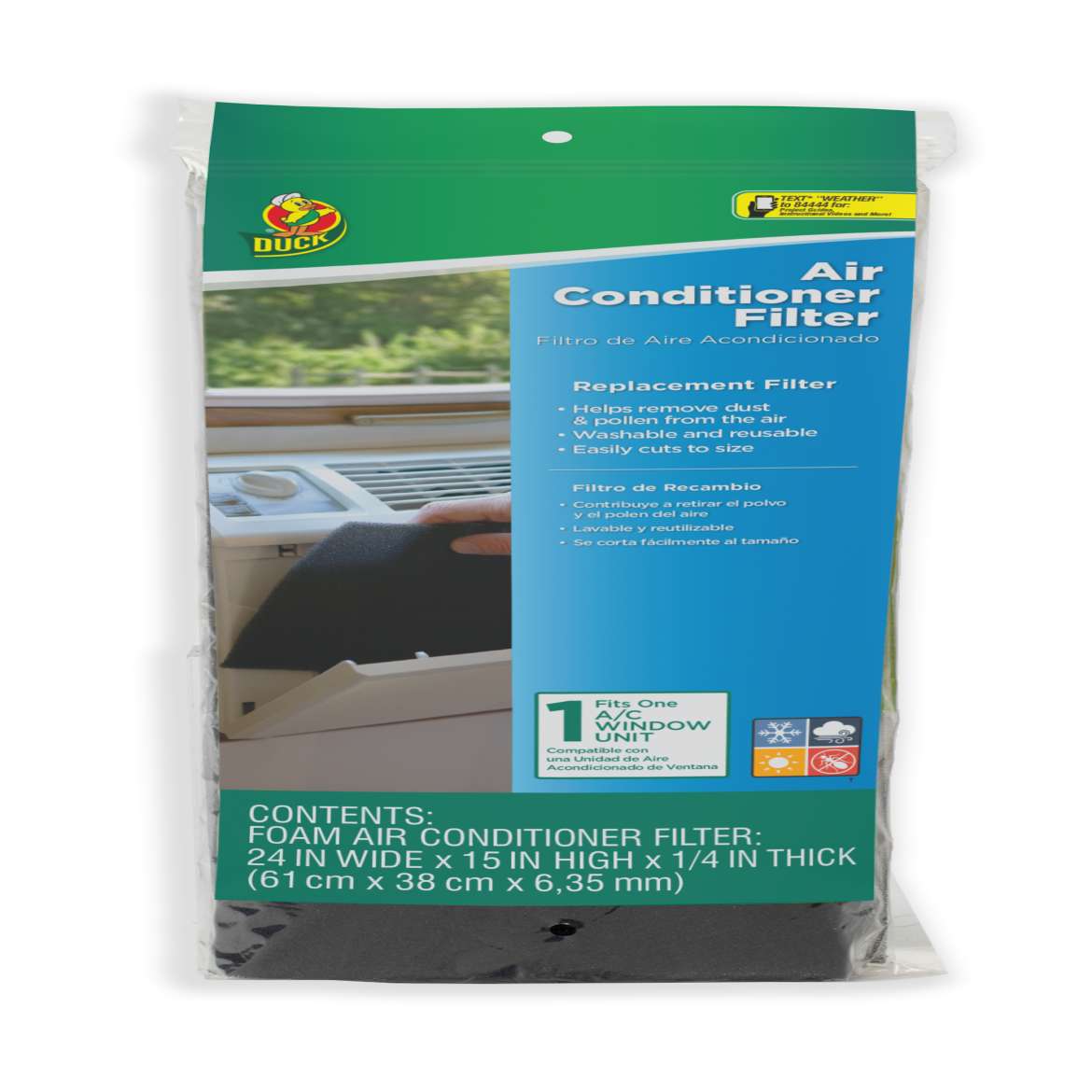 Duck® Brand Air Conditioner Filter - 24 in. x 15 in. x .25 in.
