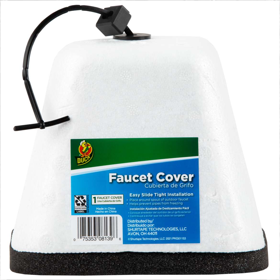 Duck® Brand Hard Faucet Cover, 5.25 in. x 6.5 in. x 5.25 in.